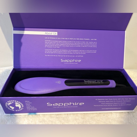 Sapphire Ceramic Heat Brush - Picture 1 of 9
